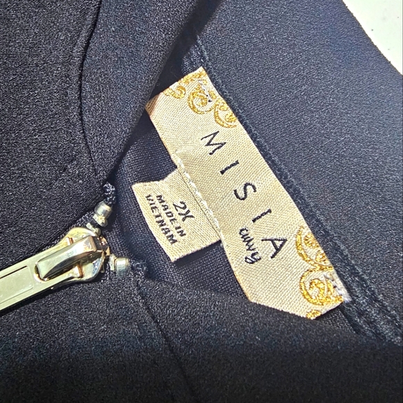 Womens Misia Curvey Full Zip Lightweight Jacket Black Size 2X  Lace Sleeves - Picture 5 of 6